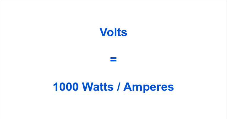 1000 Watts To V How To Convert 1000 Watts To Volts?